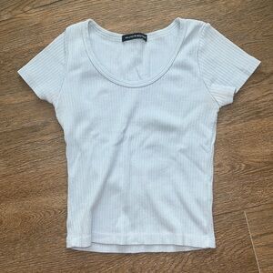 Brandy Melville light blue ribbed tee